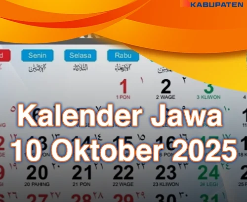 Kalender Jawa dan Primbon Hari Ini 10 Oktober 2025