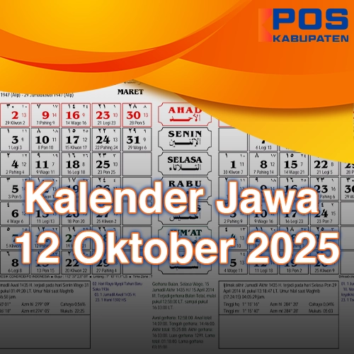 Kalender Jawa dan Primbon 12 Oktober 2025: Weton Minggu Pahing